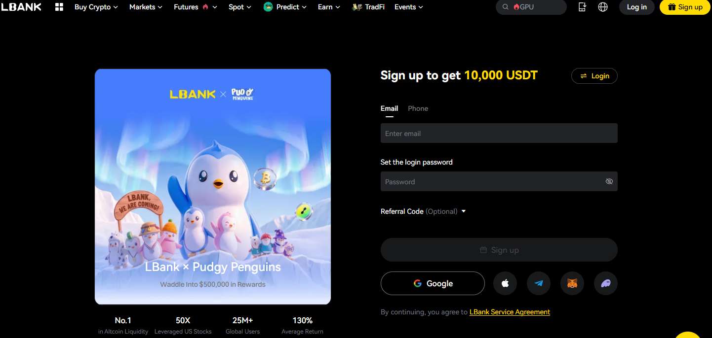 LBank welcome bonus