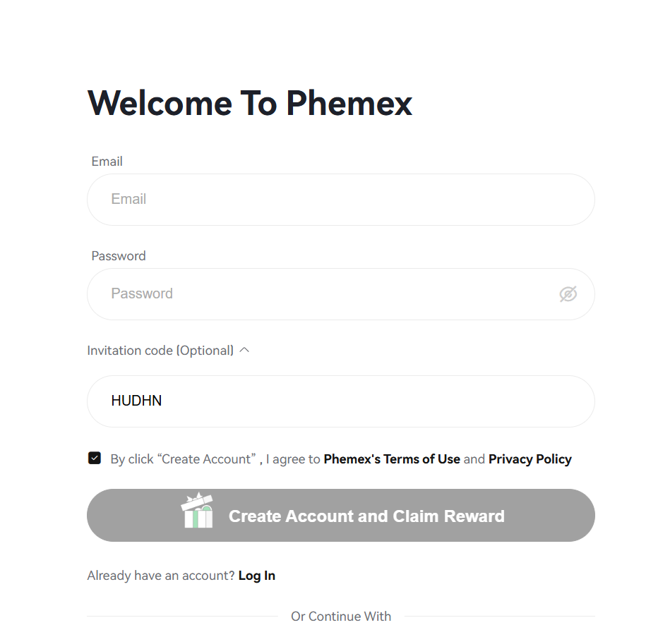 Phemex invitation code